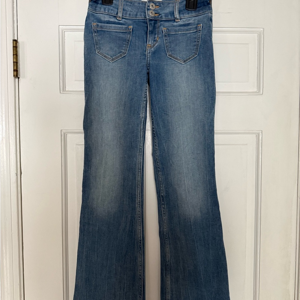 Girls - Abercrombie Kids Light Blue Flare Jeans - 9-10Y